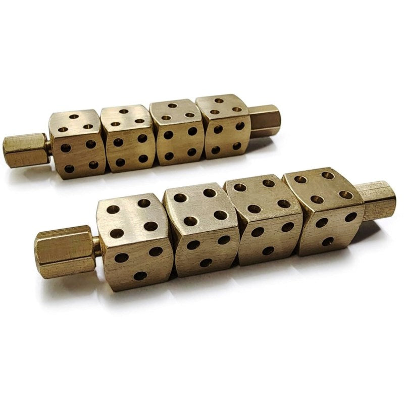 Brass Ramal Dice Pair (रमल पासे)